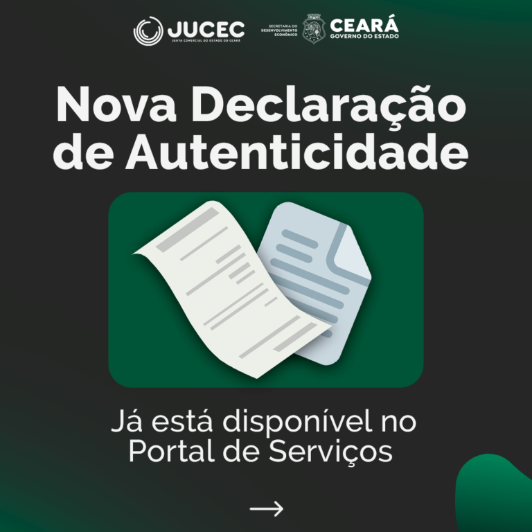 Jucec disponibiliza nova Declaração de Autenticidade Junta Comercial